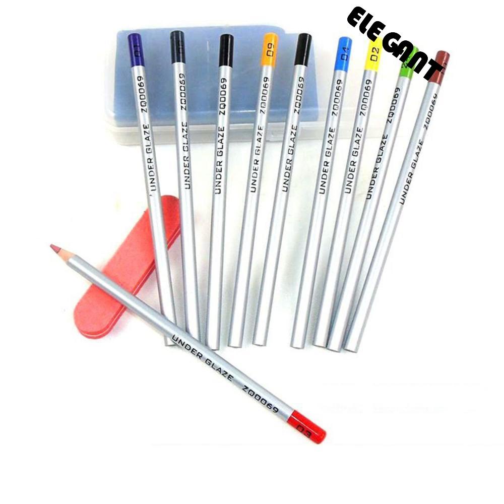 [Elegan] Pensil Warna Menggambar Handmade Mewarnai Tembikar Lukisan Underglaze Tool