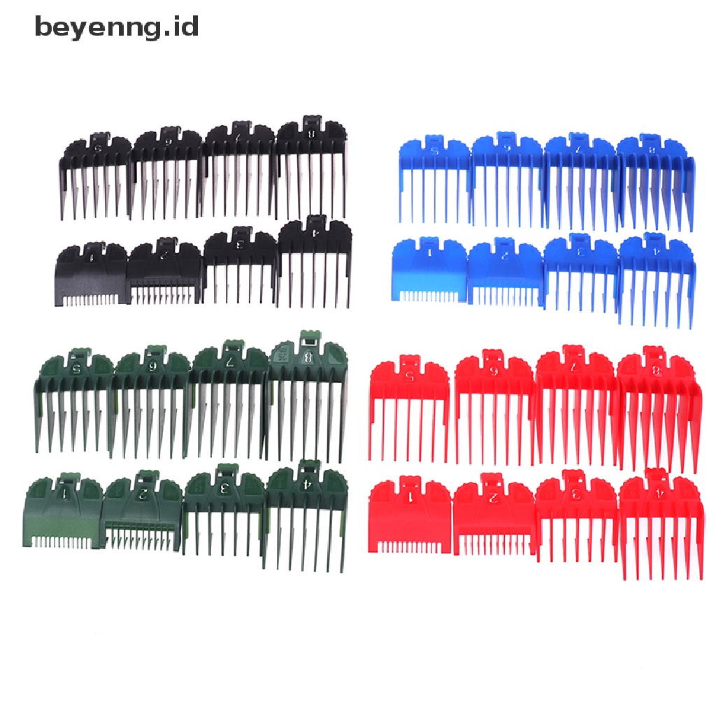 Beyen 8Pcs Universal Hair Clipper Cutg Limit Comb Guide Attachment Alat Pengganti ID