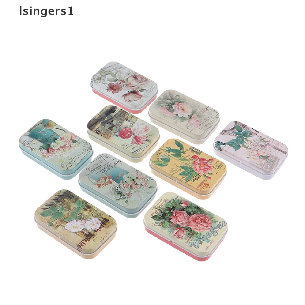 [lsingers1] Vintage flowers box Sealed jar packing Kotak Perhiasan candy box Untuk Butik Pesta
