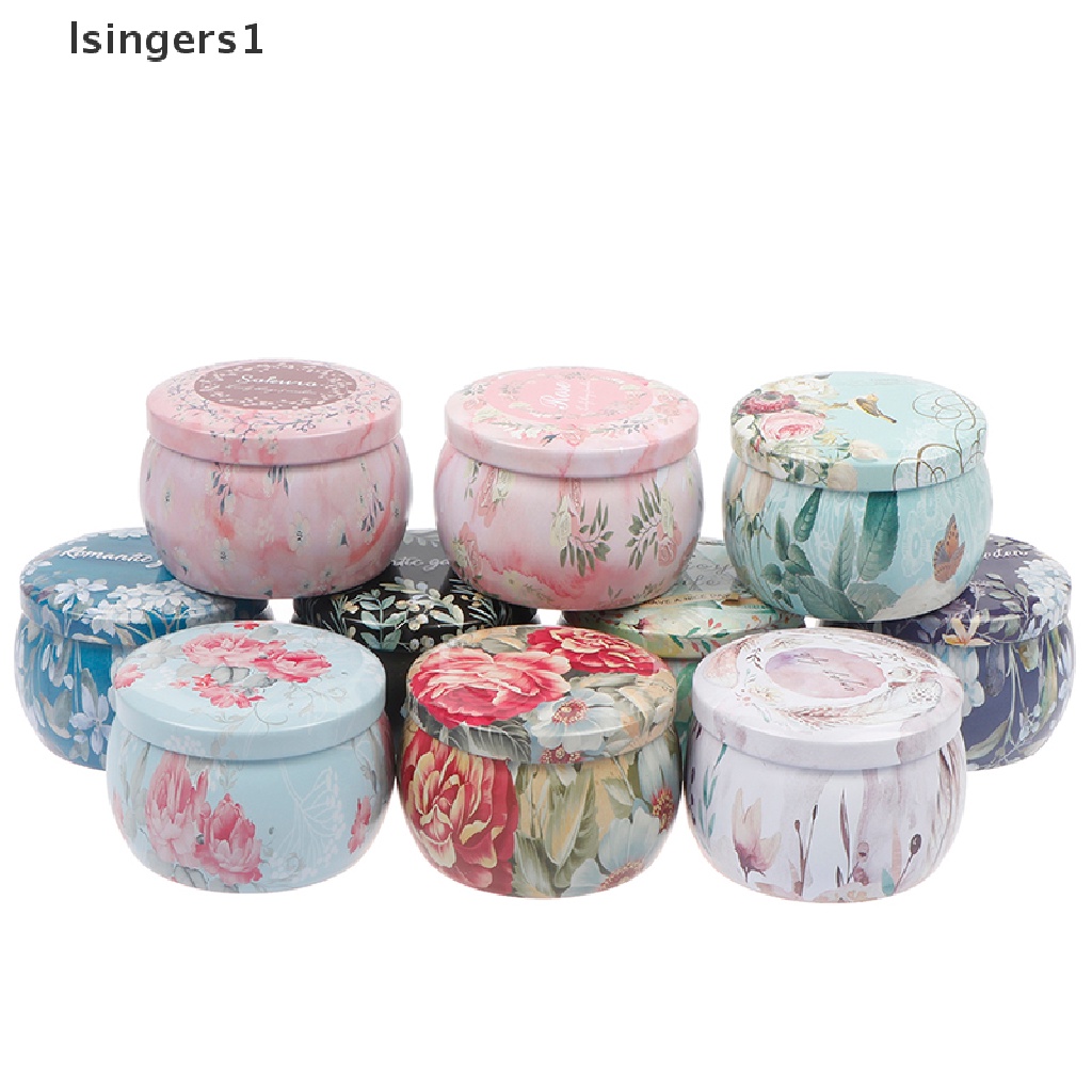 [lsingers1] 1pc Candy Tin Box Bulat Kotak Hadiah Tea Pot Handmade Toples Sabun Kemasan Case Butik