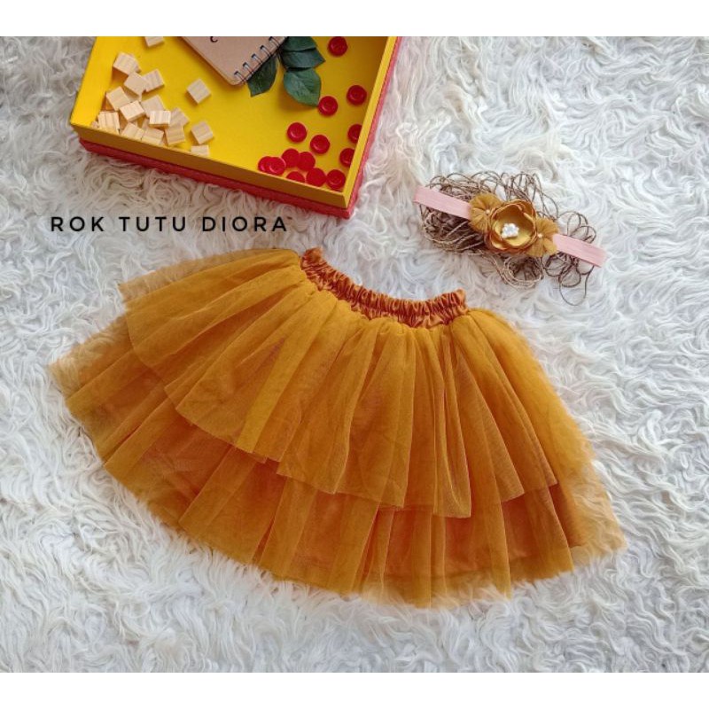 ROK TUTU / ROK MINI / ROK PANJANG ANAK & DEWASA WARNA GOLD