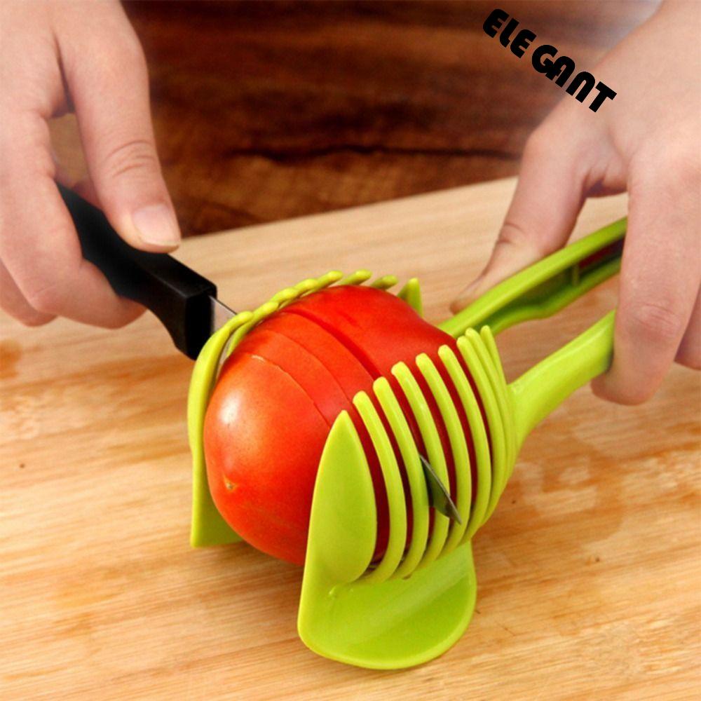 [Elegan] Alat Pengiris Tomat Dapur Tahan Lama Klip Roti Kreatif Handheld Multifungsi Lemon Slicing Tool