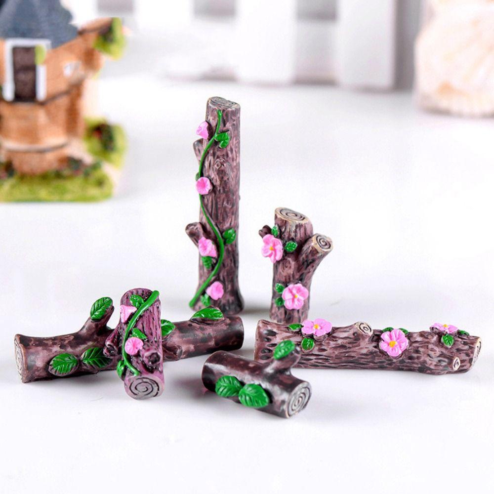 [Elegan] Simulasi Pohon Buntung DIY Gaya Pastoral Bonsai Resin Kerajinan Tree Stump Stool Dekorasi Taman Kerajinan Tangan Ornamen Tangki Ikan