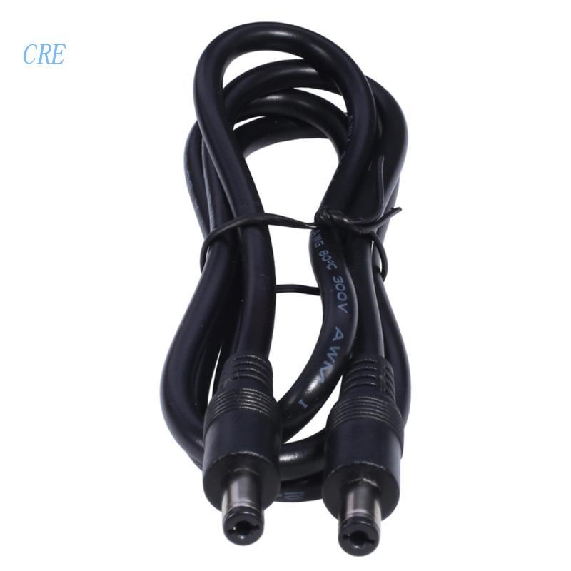 Cre Kabel Power Supply DC Double Male End 5.5 x 2.1mm Male to 5.5 x 2.1mm Male Konektor Adaptor CCTV Cord Wire Untuk Rout