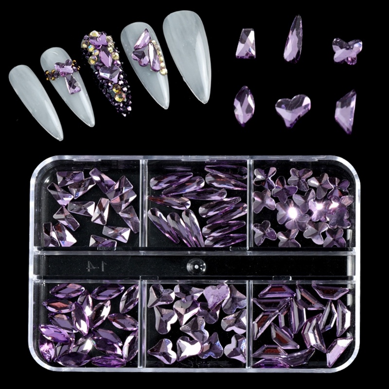 Siy Nail Art Rhinestones Kristal Kuku Bening Permata Kuku Untuk Manicure Nail Art Decor
