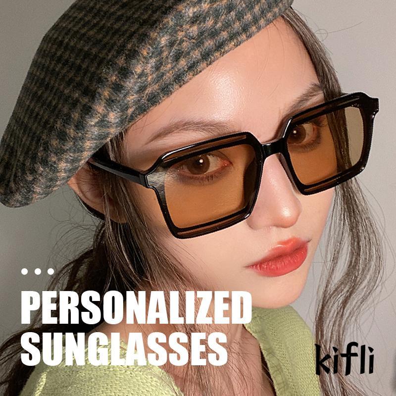 [KD] Kacamata Perlindungan Matahari Wanita Jalan Foto Pose Gaya Gaya Bergaya Individualized Sunglasses