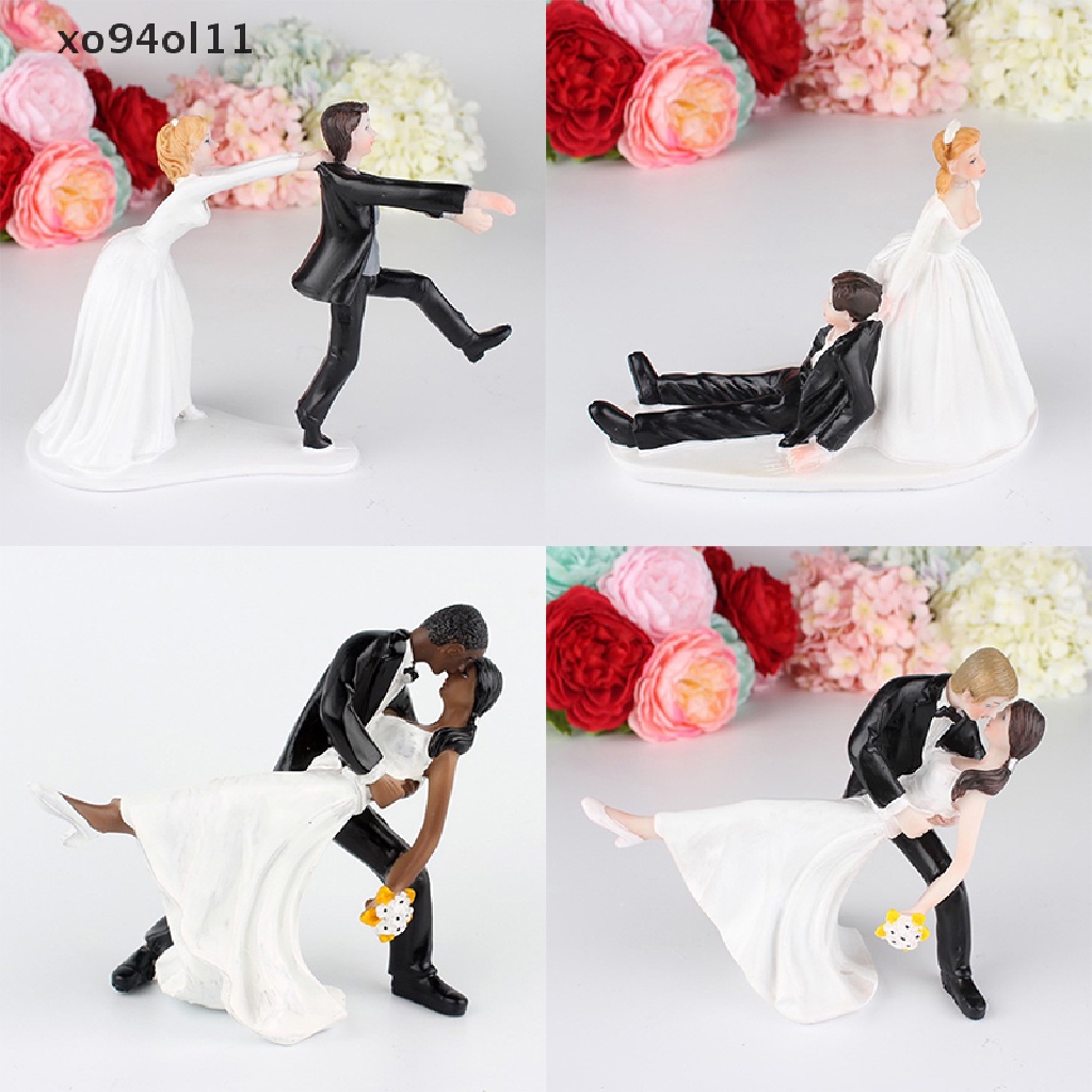 Xo 12gaya Fashion Resin Sintetis Pengantin Patung Pernikahan Topper Kue Craft OL