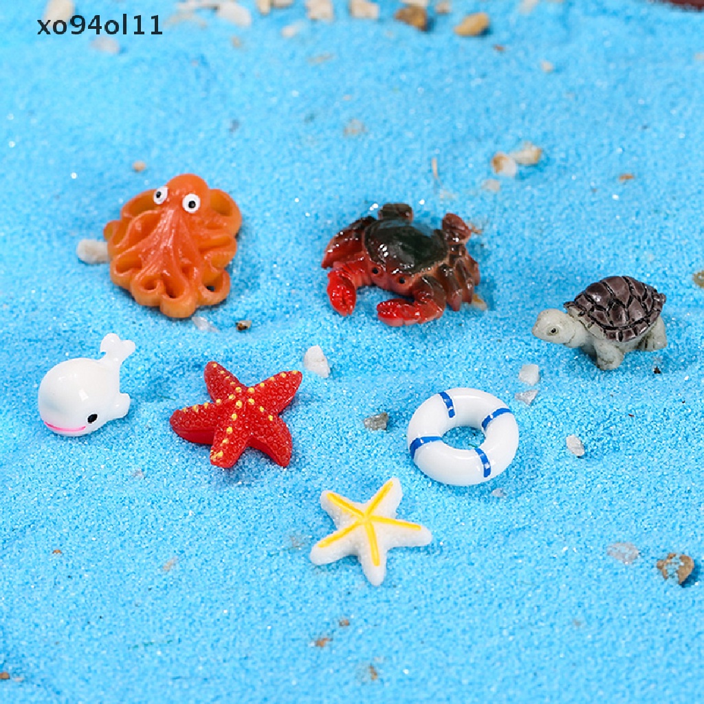 Xo Gaya Pantai Laut Miniatur Kerai Buatan Umbella Kursi Jangkar Lanskap Mikro Untuk Taman Pastoral DIY Aksesoris Decor OL