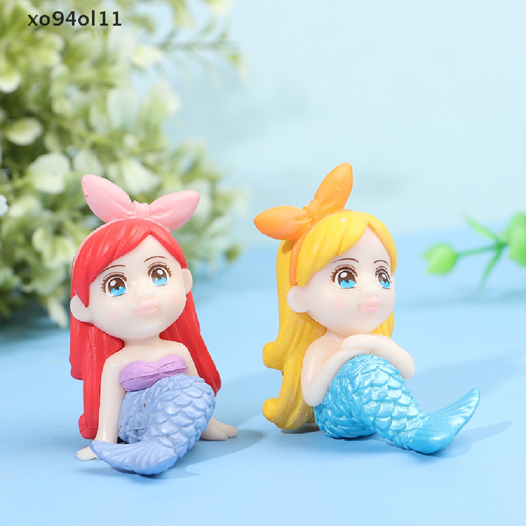 Xo Patung Miniatur Mermaid DIY Bahan Aksesori Mini Fairy Garden Deocration OL