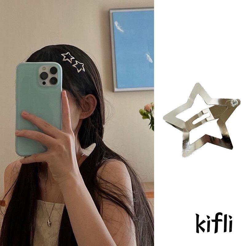 [KD] Jepit Rambut Serbaguna Keren Gadis Lucu Logam Bintang Lima Titik Manis Star Hair Clip