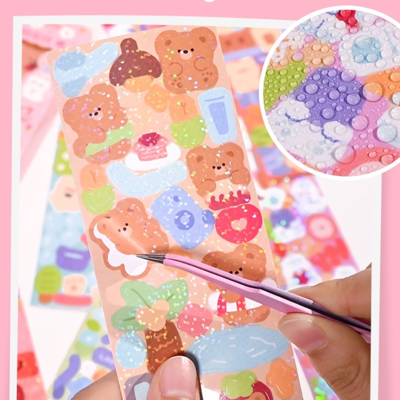 50pcs Stiker Kartun Hewan Lucu Koleksi Jurnal Scrapbook Dekorasi Sticker Album DIY Diary