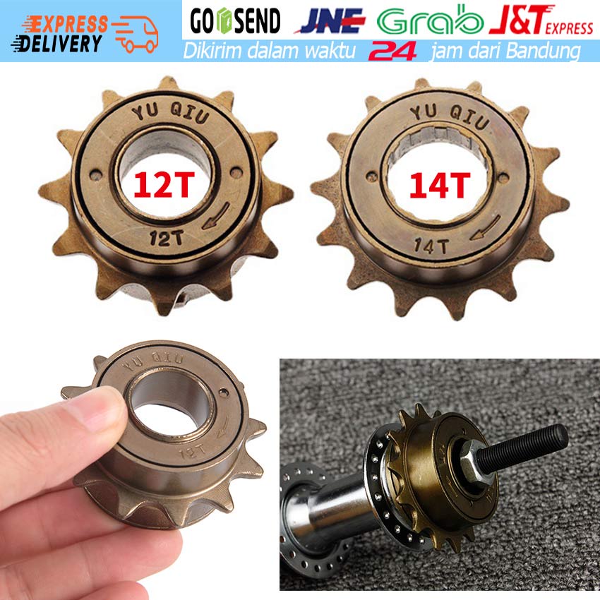 Freewheel 12/14T Gir Belakang Single Speed Gear 12/14T Sepeda