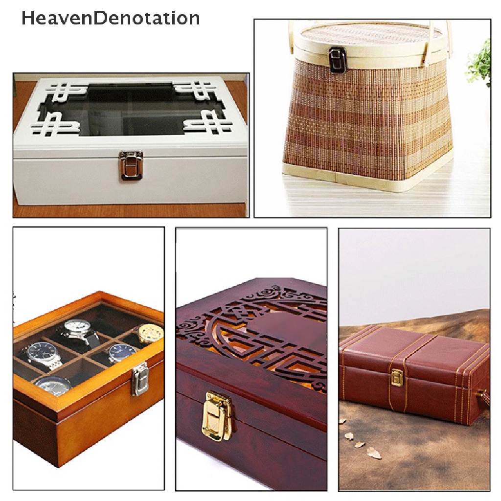 [HeavenDenotation] Small Wine Chest Case Gift Box Toggle Latch Koper Kunci Pengait Hardware HDV