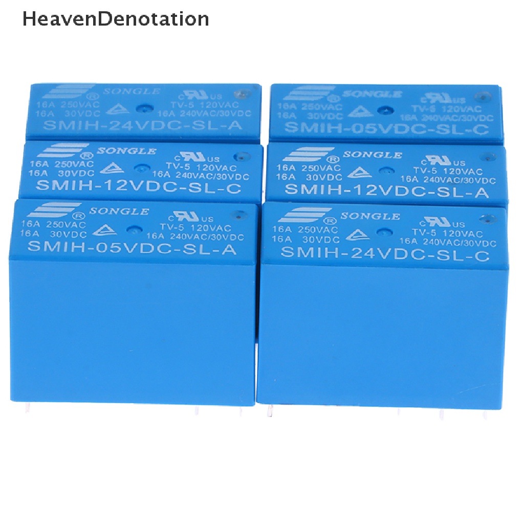 [HeavenDenotation] 1pcs SMIH-05VDC-SL-C SMIH-05VDC-SL-A SMIH-24VDC-SL-A Relay 16A 6pin 8pin HDV