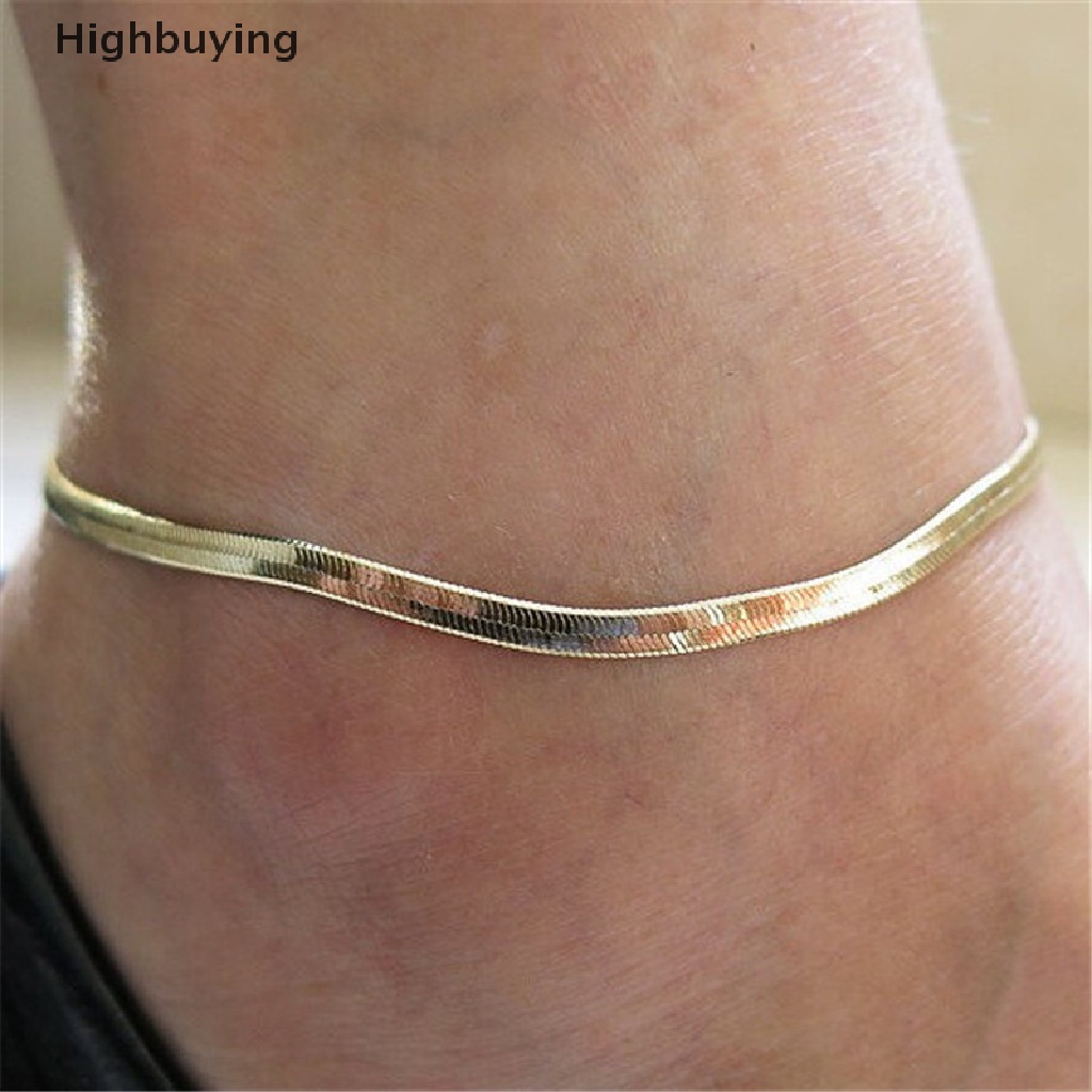 Hbid 1Pc Gelang Kaki Rantai Silver/Gold Plated Gelang Kaki Perhiasan Kaki Perhiasan Pantai Glory