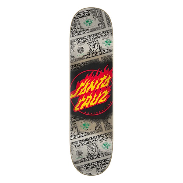 Santa Cruz Skateboard Deck Dollar Flame Dot 8.0