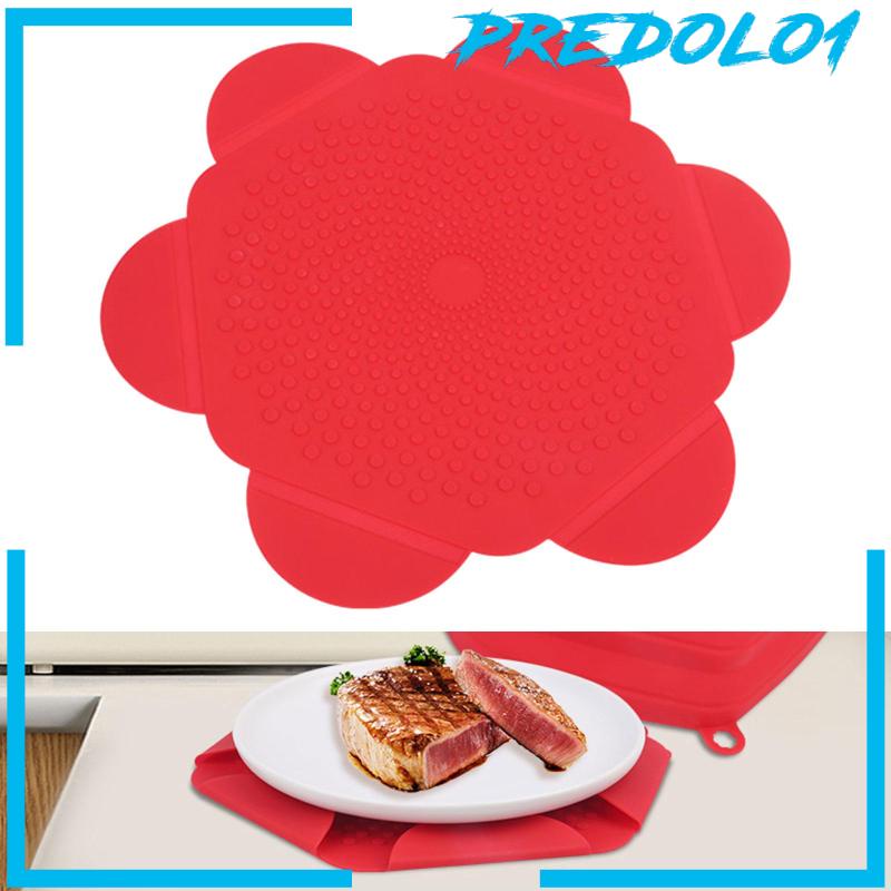 [Predolo1] Alas Silikon Non Slip Hot Pot Holder Microwave Mat Untuk Loyang Oven