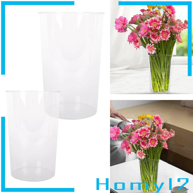 [HOMYL2] Acrylic Vase Flowers Classy Vas Bunga Bening Untuk Festival Liburan Desktop