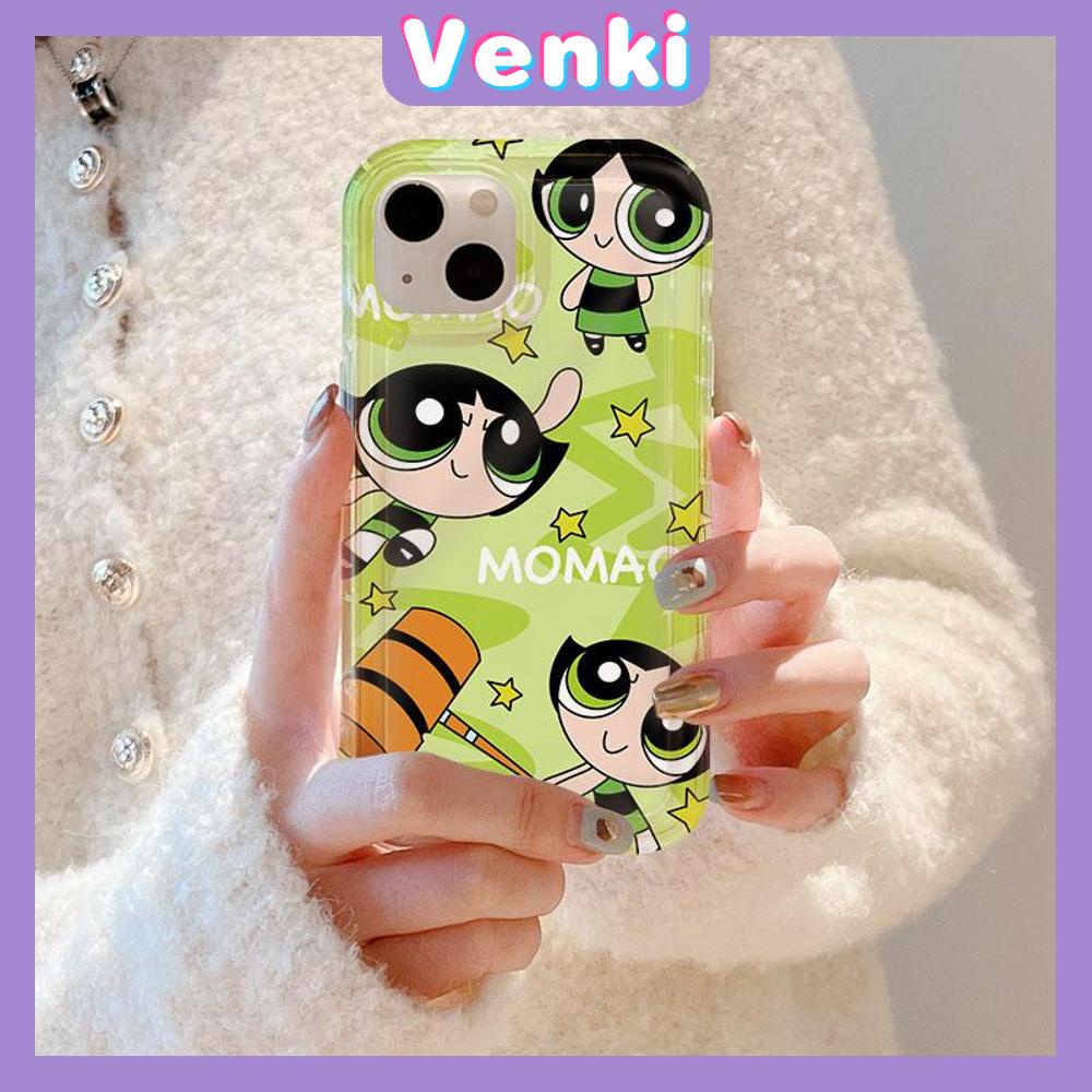 Case For iPhone 14 Pro Max Soft TPU Jelly Airbag Case Cute Cartoon Powerpuff Girls Camera Protection Shockproof For iPhone 14 13 12 11 Plus Pro Max 7 Plus X XR