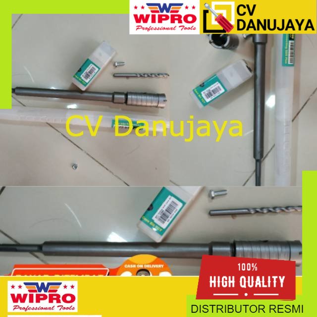 Mata bor lubang tembok beton holesaw Hole Saw tembok beton sds wipro 30mm 30cm 60mm set lengkap Mata