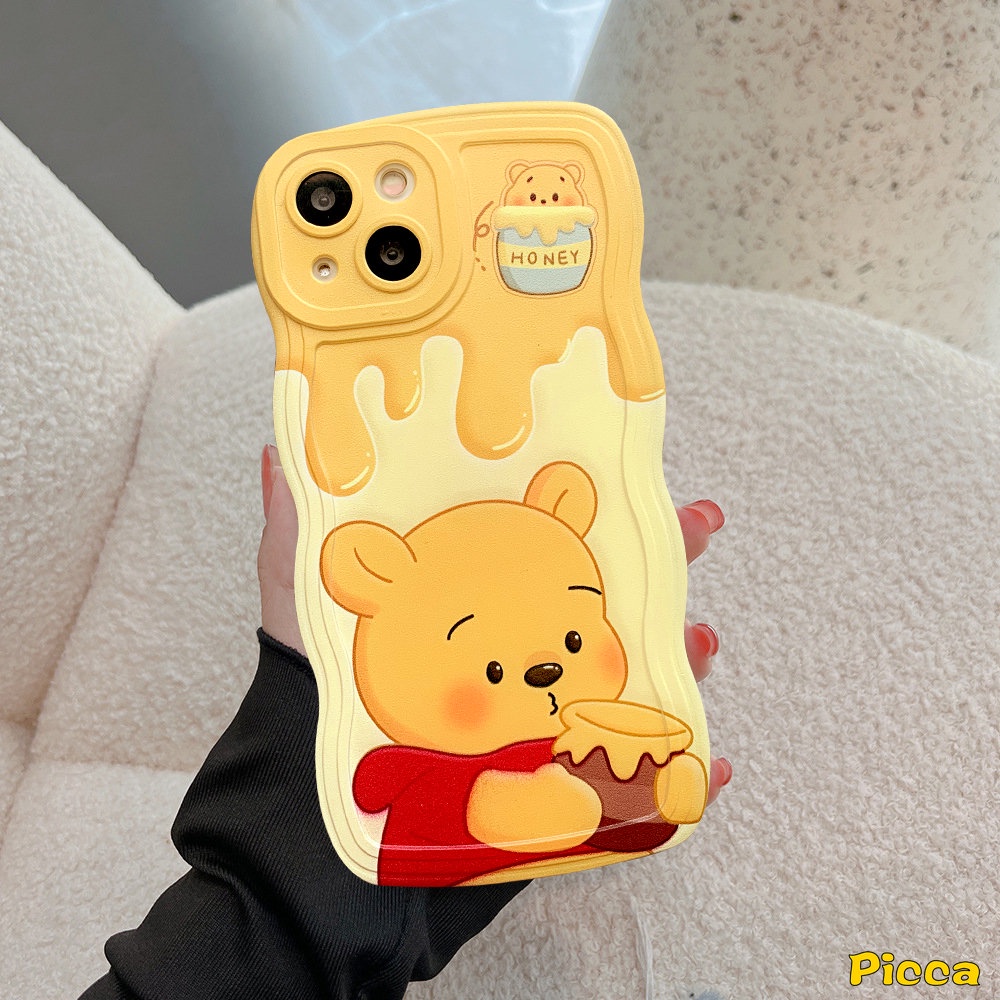 Infinix Hot 10Lite 10T 10s 11s 12i 2011s NFC 20s Hot 10 9 8 11 Main 12 Pro Note8 12 G96 10Pro 12Pro 12 2023 Smart5 4 6 Plus Cute Strawberry Bear Manyo Winnie The Pooh Soft Sarung