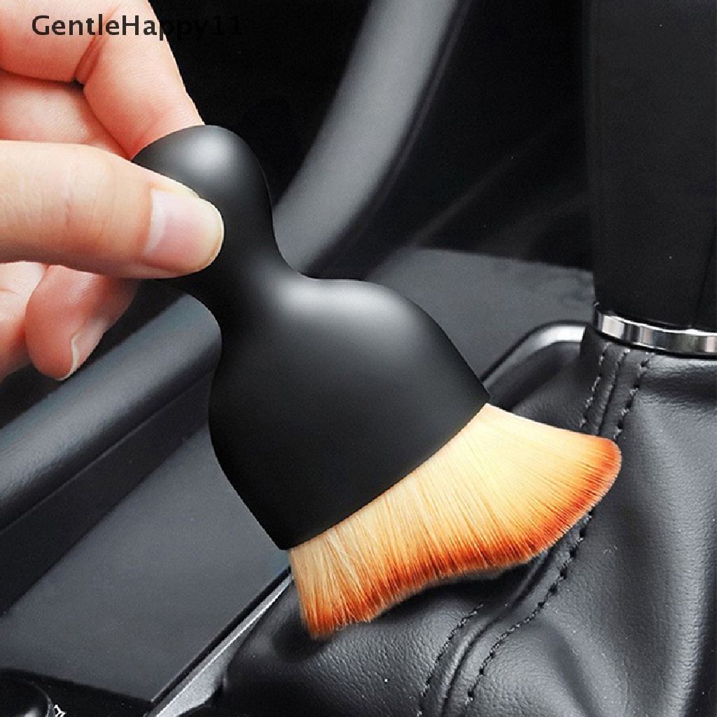 Gentlehappy Sikat Pembersih Interior Mobil Center Console Clean Tool Air Outlet Cleaning Soft Brush with Shell Sikat Penghilang Debu Celah Mobil id