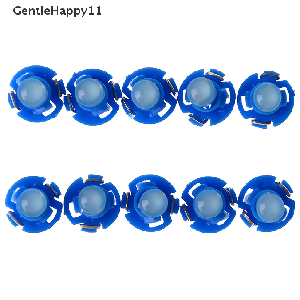 Gentlehappy 10x T3 Bohlam led Instrumen dash dashboard gauge base lamp Biru Muda  Id