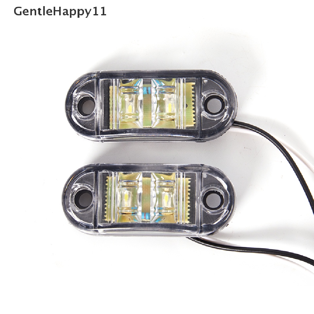 Gentlehappy 2Pcs Warna Putih Lampu LED Side Marker Lampu Eksternal Mobil Warning Tail Light id