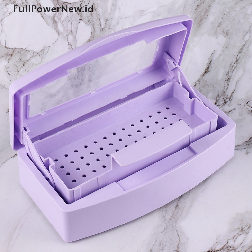 Power 1PC Tray Steril Kuku Desinfeksi Pedicure Manicure Box Nails Art Box ID