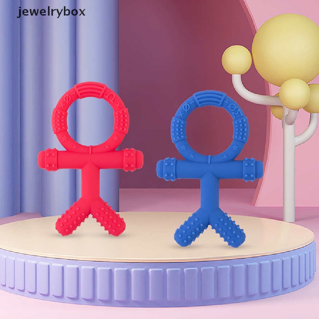 [jewelrybox] 1pc Kartun Orang Mengunyah Kalung Bayi Silikon Teether Autism Sensory Chewy Toys Boutique