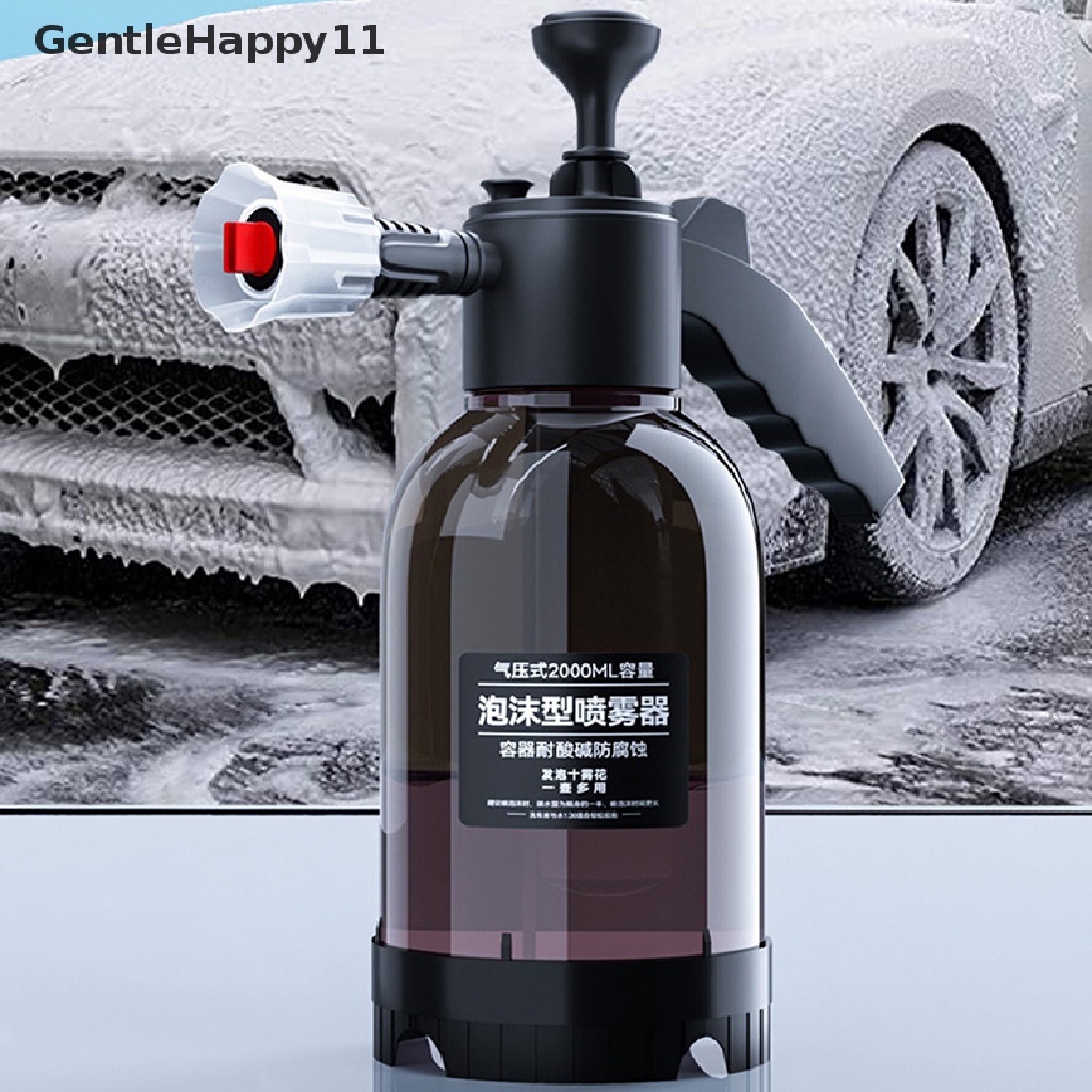 Gentlehappy 2L Alat Cuci Mobil Genggam Busa Watering Can Dengan Kunci Saklar Tekanan Udara er id