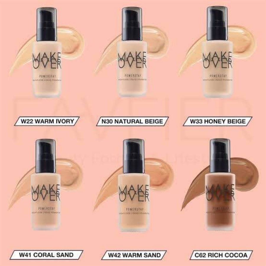 MAKE OVER Powerstay 24H Weightless Liquid Foundation 40 ml - Apple_Kosmetik