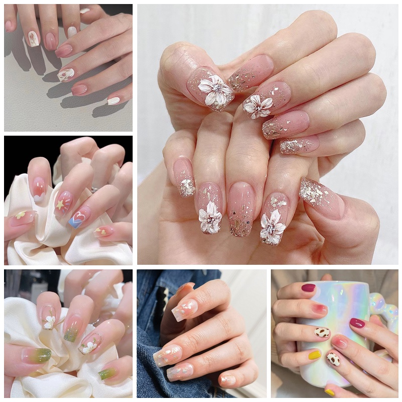 R741-r760 Full Cover Kuku Palsu Nail Art Tips Kuku Palsu Isi 24pcs/box