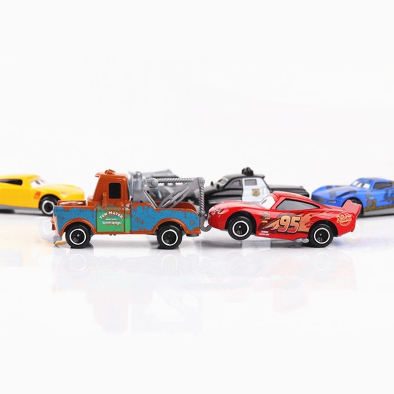 6 Pcs/Set Disney Pixar Cars Mainan Alloy McQueen Captain America Superman Jackson Storm Racing Mainan Anak Laki-Laki Hadiah