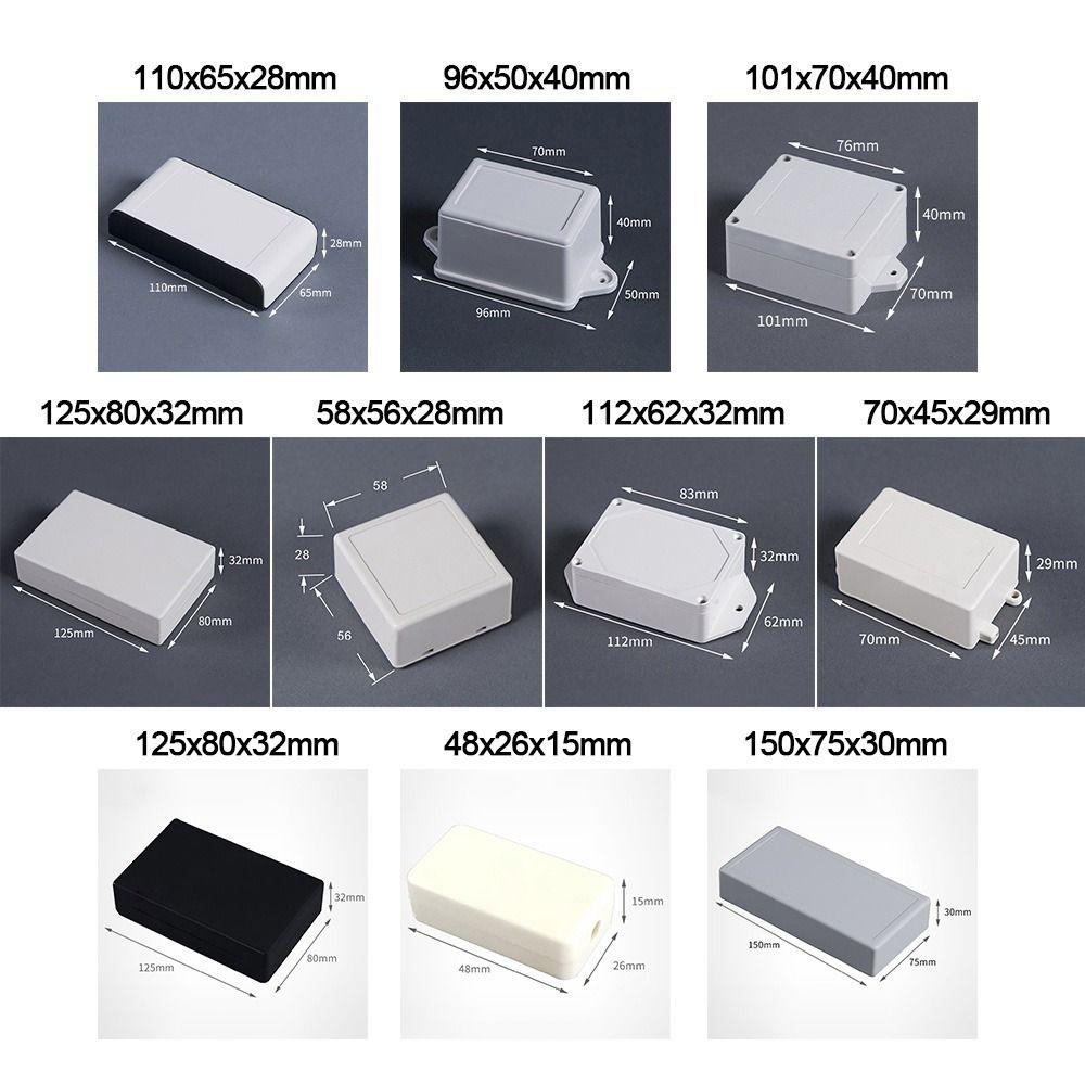 Populer Kotak Proyek Elektronik Kotak Kandang Hitam Putih ABS Plastik Instrumen Case