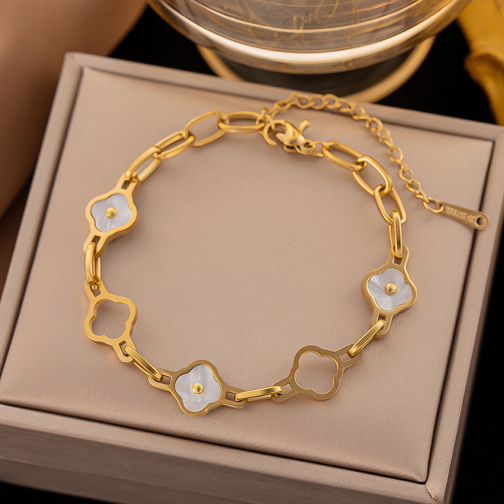 Gelang tangan mahalini clover bahan titanium import berkualitas harga grosir bisa bayar di tempat COD