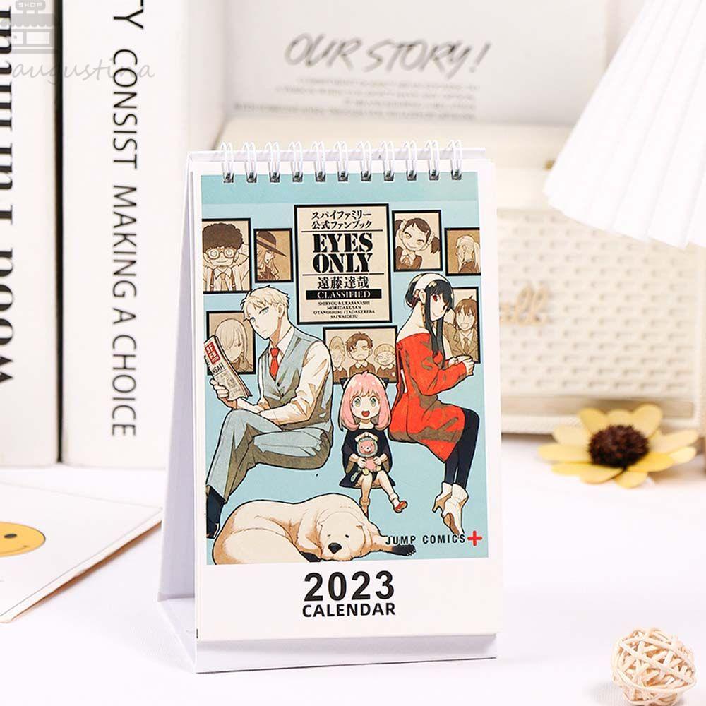 Kalender Agustina 2023kalender Portable Kreatif Dekorasi Meja Planner Tahunan Alat Tulis Agenda Organizer Anime Stand Calendar