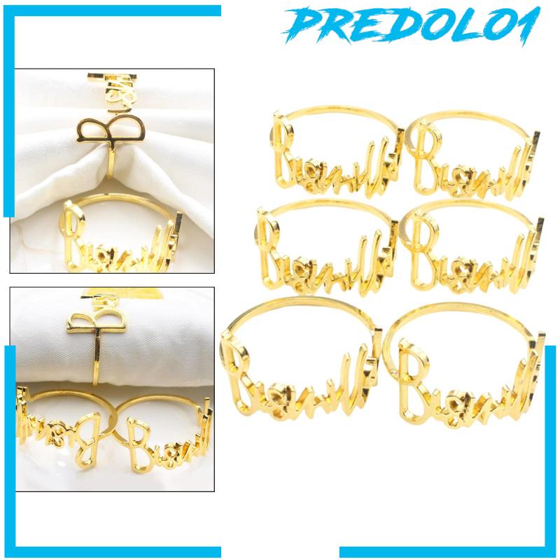 [Predolo1] Napkin Rings Set Dekorasi Bahan Metal Untuk Formal Atau Casual Dinning Table Kitchen