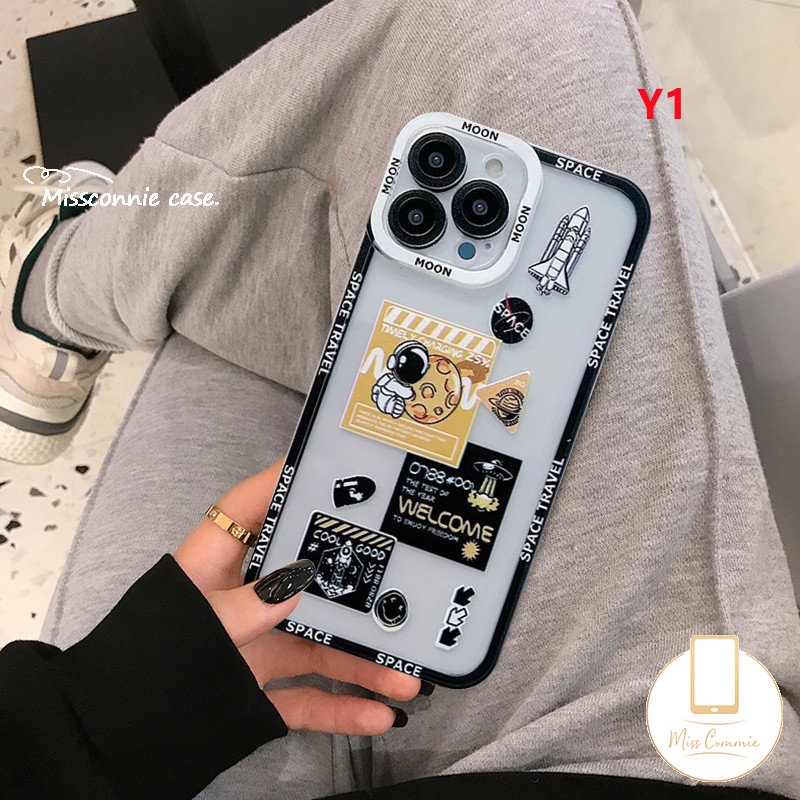 Case NASA Merk Trendy Infinix Hot 10 11s 11 9 12 Play Smart 4 5 6 Plus Hot 20 8 20s 10s 11s Nfc 10 Lite 12i 12pro Note 11 10 12 Pro 12 2023 Astronot Luar Angkasa Lucu TPU Lembut Sarung