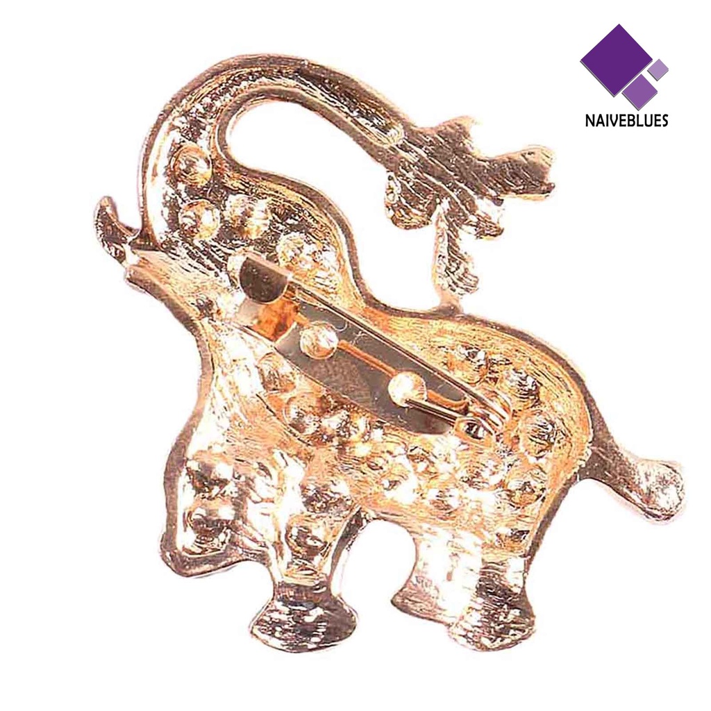 &lt; Naiveblues &gt; Pin Bros Bentuk Gajah Lencana Syal Bahan Alloy Ramah Lingkungan Untuk Hadiah