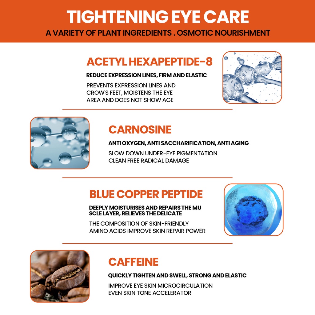 EELHOE Retinol Eye Cream Krim Mata Untuk Anti-aging Melembabkan Mengurangi Garis Halus Dan Kantong Mata Lingkaran Hitam-30Gr