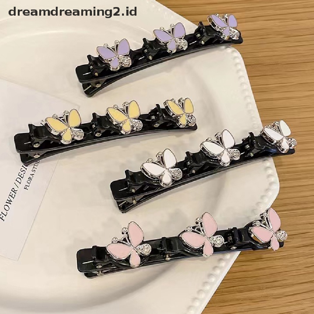 (dream) Poni Klip Rambut Hiasan Kepala Double Layer Braided Hair Clip Rambut Rusak Klip Tetap Fashion Jepit Rambut Aksesoris Rambut Tetap Headband Hairpin//