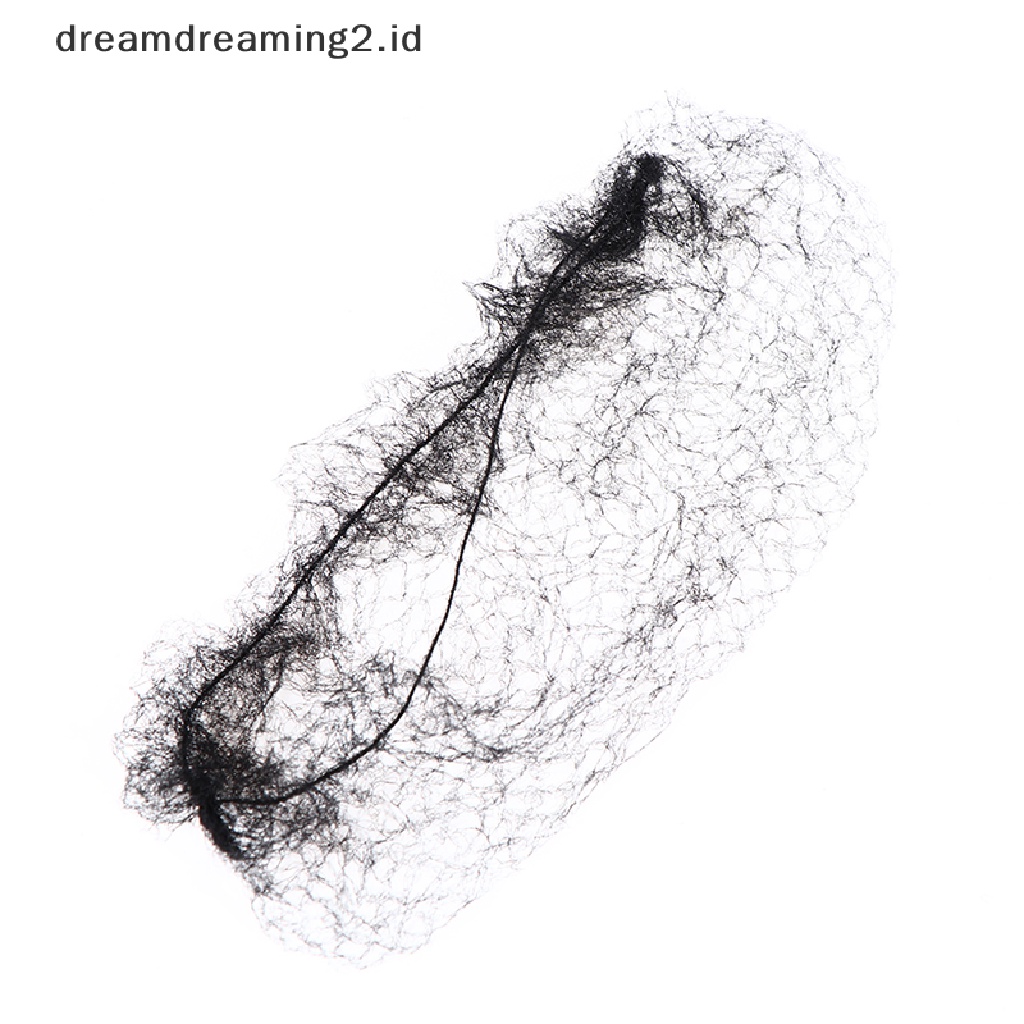(dream) 100x Jaring Rambut Invisible Hitam Pinggiran Elastis Mesh Hairnet Stretch Hairnet Penutup//