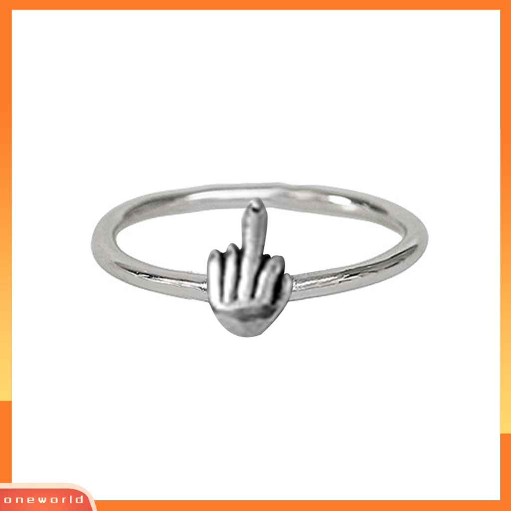 [EONE] Cincin Jari Tren Baru Hip Hop Punk Dipoles Slim Hadiah Minimalis Lucu Jari Tengah Pria Wanita Cincin Fashion Perhiasan
