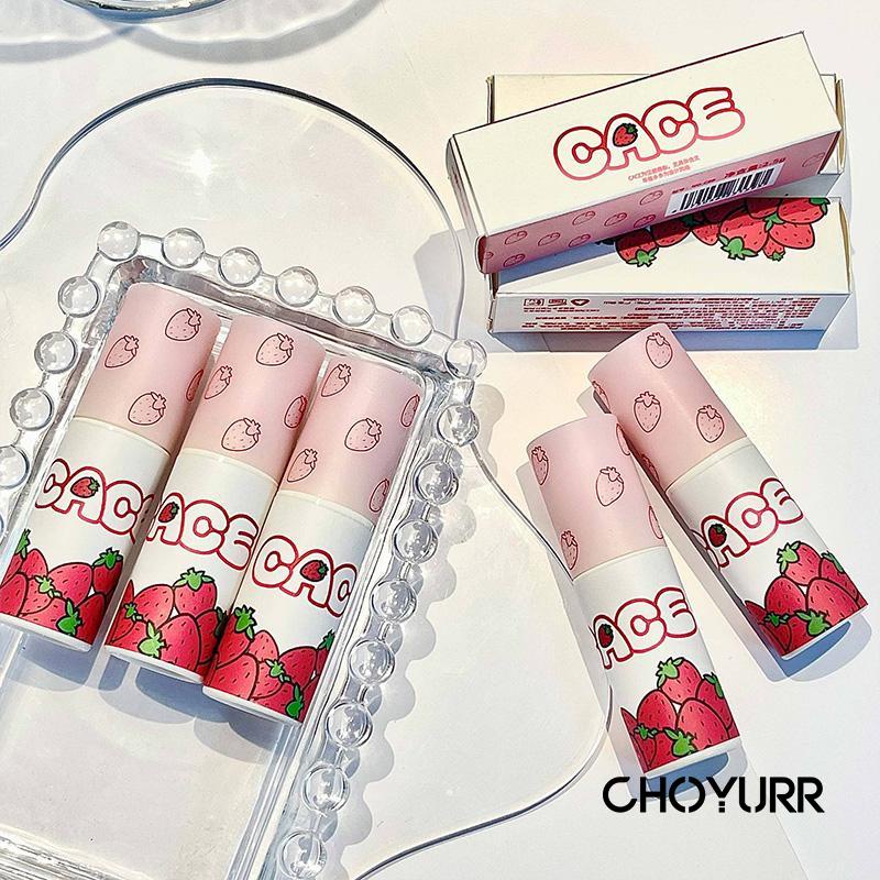 【COD】CACE Lip Clay Velvet Matte Strawberry Pink Lip Mud Mist Matte Lip Glaze Korea Tahan Lama-CH