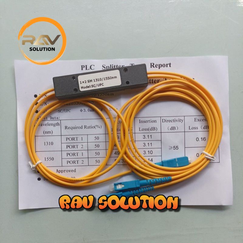 Pasif Spliter 1:2 SC UPC Modular - Bagus - RAV SOLUTION FIBER OPTIC