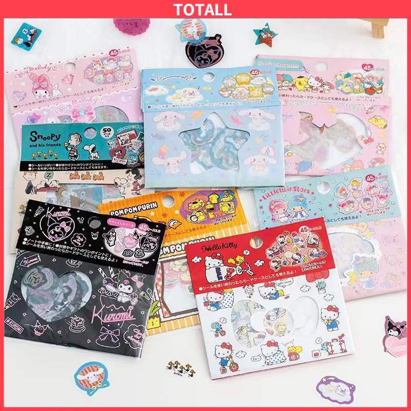 

COD Stiker Kartun Dekoratif Penyepuhan Transparan PVC Kartun Jepang Paket Stiker-Totall