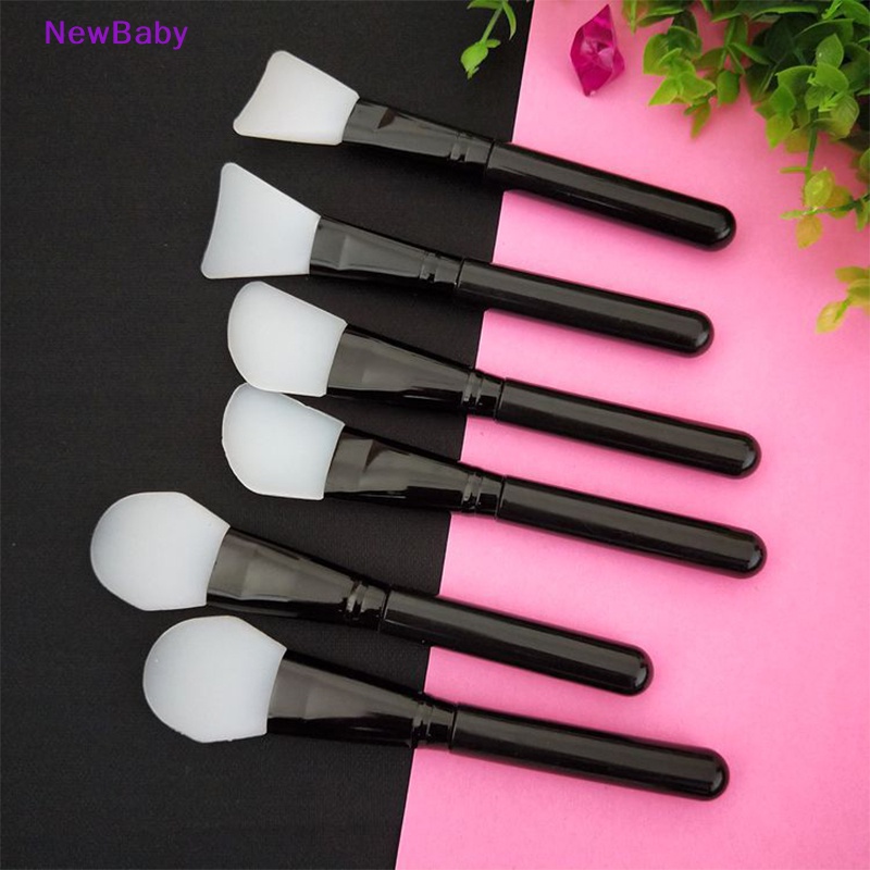 Newbaby 1PC Kuas Masker Wajah Silikon Silicone Soft Tip Mask Stick FacialSmudge Mud Mask ID