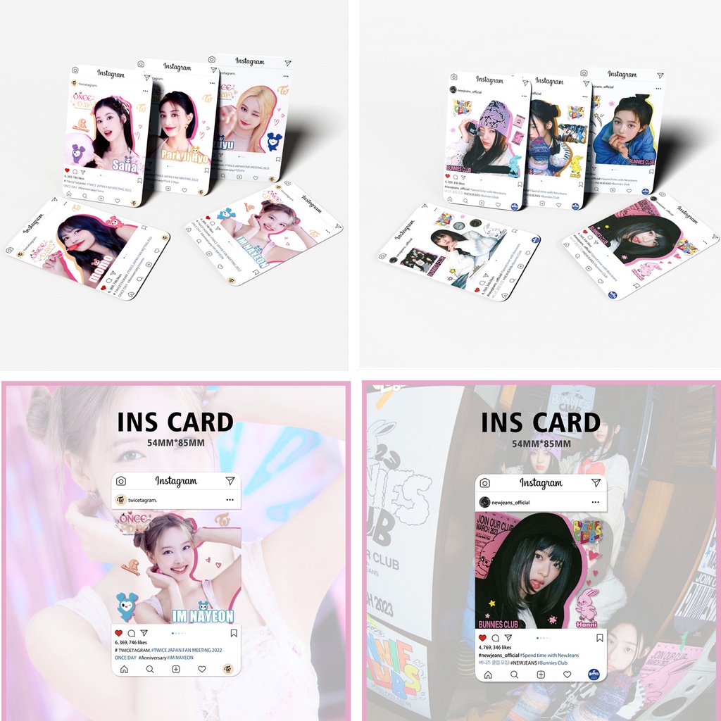 8-9pcs /set TWICE NJ Photocard READY TO BE PVC Card NJ Transparan Bening Kpop Postcard
