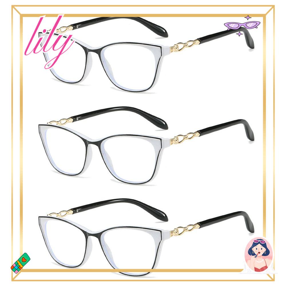 Lily Kacamata Baca Fashion Portable Elegan Pelindung Mata Bingkai Ultra Ringan